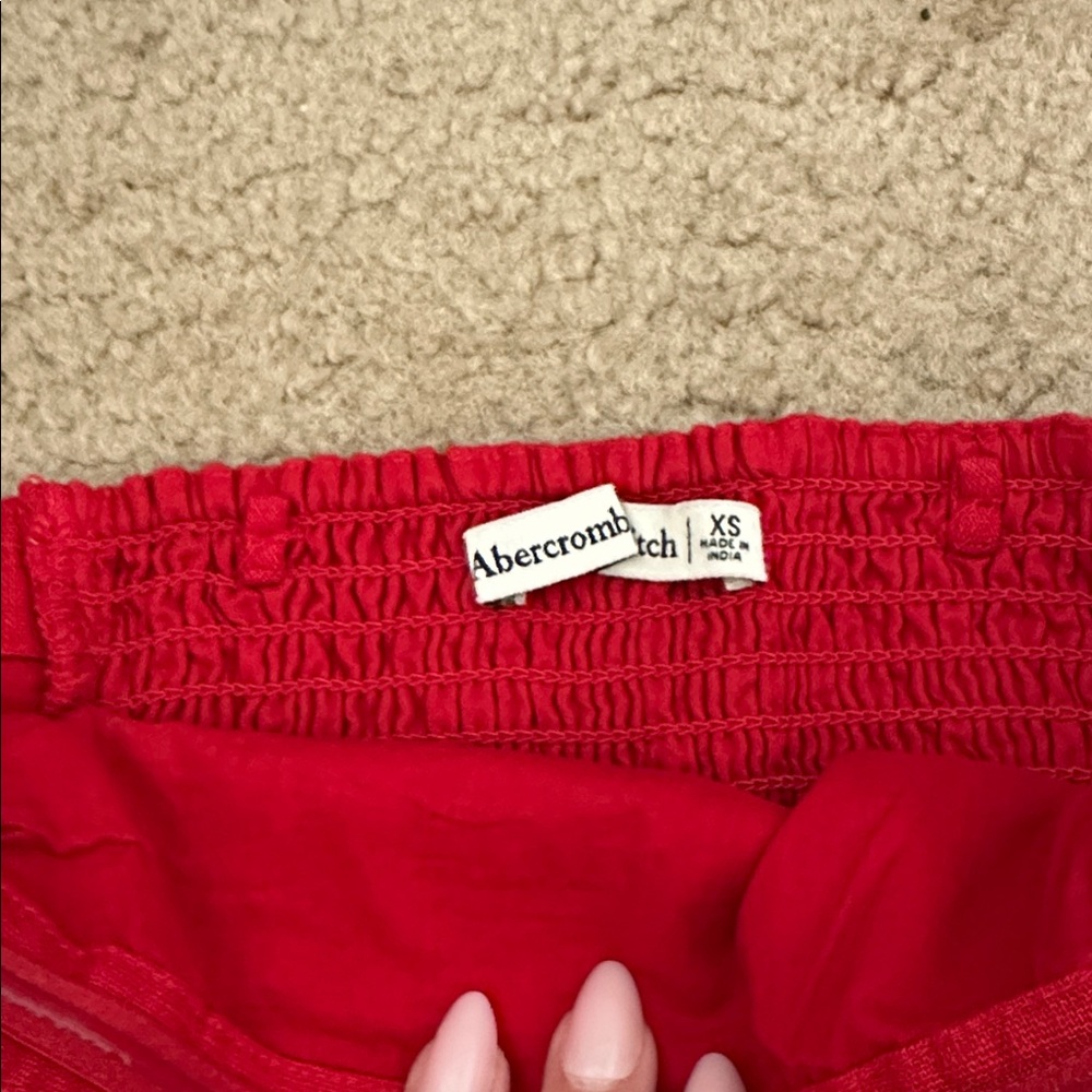 Abercrombie Red Linen Mini Dress - Picture 5 of 5